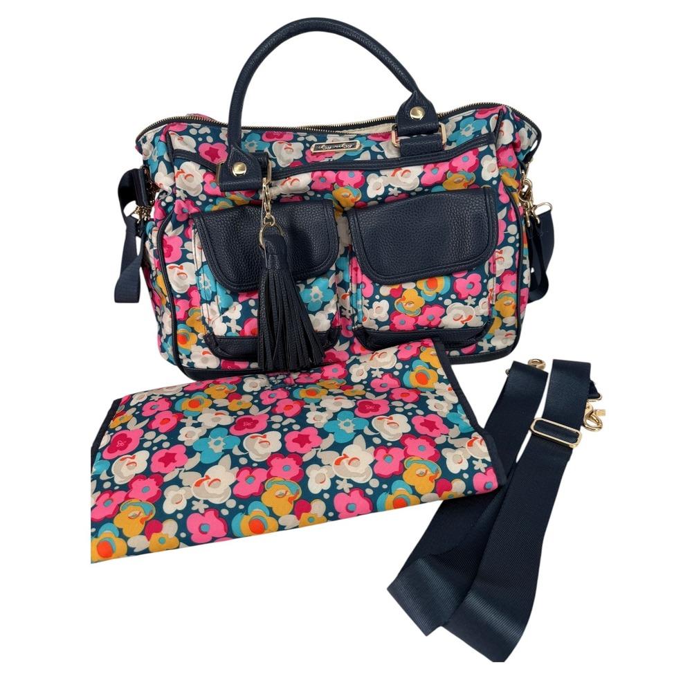 Itzy Ritzy Triple Threat Diaper Bag Posy Pop Floral Multi-Way Backpack Satchel